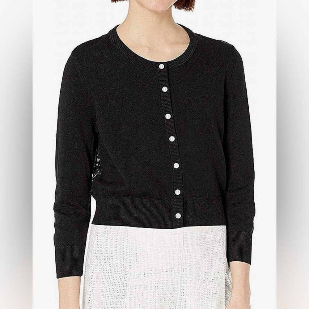 BNWOT Karl Lagerfeld Lace Cardigan with Pearl